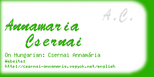 annamaria csernai business card